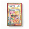 A collectible PSA graded card slab containing a Trainer card, shown against a clean white background. The slab has a red outer border and a gold inner frame, with the PSA certification label visible at the top.