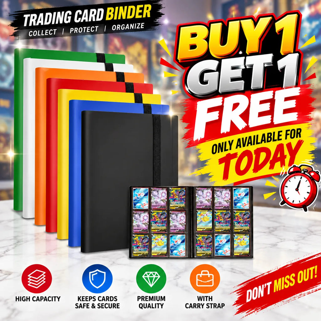 9-Pocket Trading Card Binder with Strap – Buy 1 Get 1 FREE Today