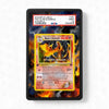Pokémon trading card in a protective frame with label