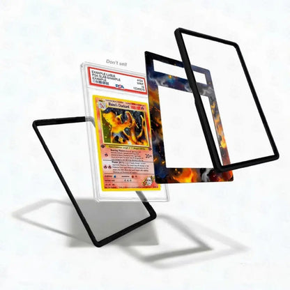 Card with protective sleeves on a white background