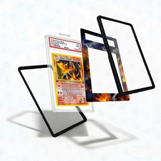 Card with protective sleeves on a white background