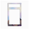 A decorative metal plate frame with a pastel watercolor background and an anime character's brown fur and purple hair visible at the bottom, shown on a plain white background.