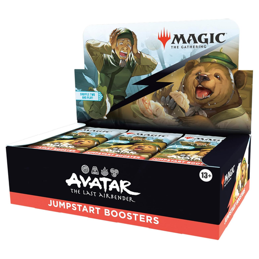 Box of Magic: The Gathering Jumpstart Boosters featuring Avatar: The Last Airbender theme.