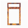 A decorative phone case frame or card holder insert with a colorful anime-style explosion and crystal design in orange, yellow, brown, and black, shown on a plain white background.