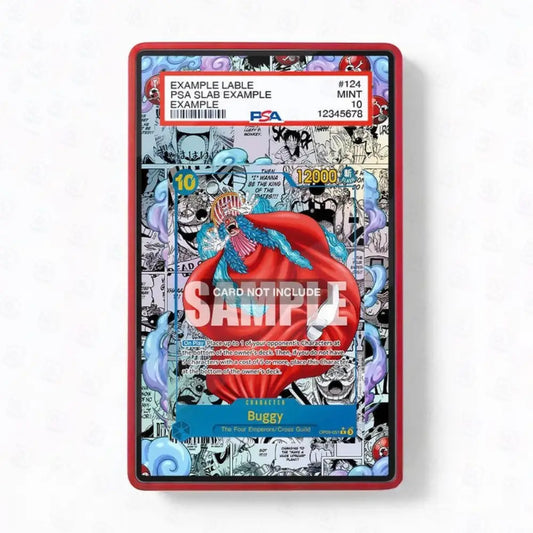 Card packaging with colorful design and text on a white background