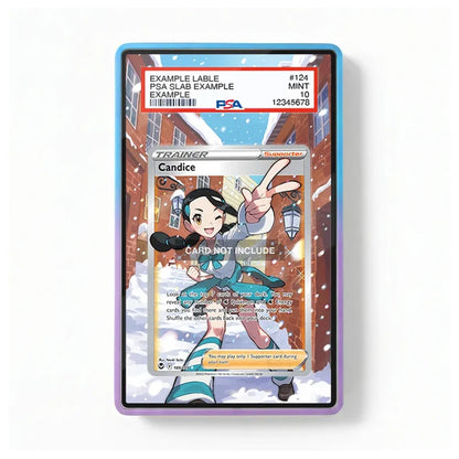 A PSA graded collectible card slab containing a Pokémon TCG card featuring the character Candice, shown against a clean white background.