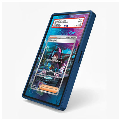 A rectangular phone case with rounded corners featuring a detailed, colorful anime-style illustration of a street market scene. The design includes characters, lanterns, and Japanese signage, with a large blank white space in the center for a phone screen insert.