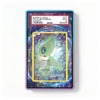 A PSA-graded holographic Pokémon TCG trading card featuring Celadite, presented in a protective display slab with a blue and purple border. The slab is graded PSA 10 by the PSA logo on the top label.