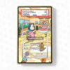 Card holder with a Pokémon trading card design on a white background