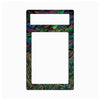 A rectangular picture frame with a colorful tropical floral border and a blank white center, shown on a light gray background.