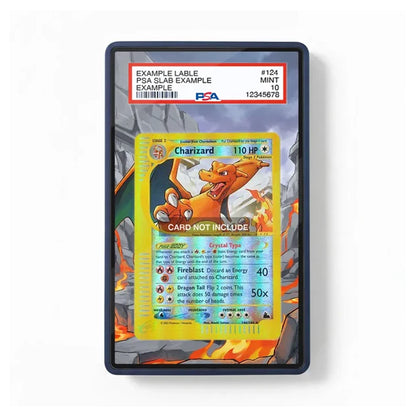 A PSA graded Charizard holographic trading card inside a black protective slab, shown against a plain white background. The slab has a red and white PSA label at the top.