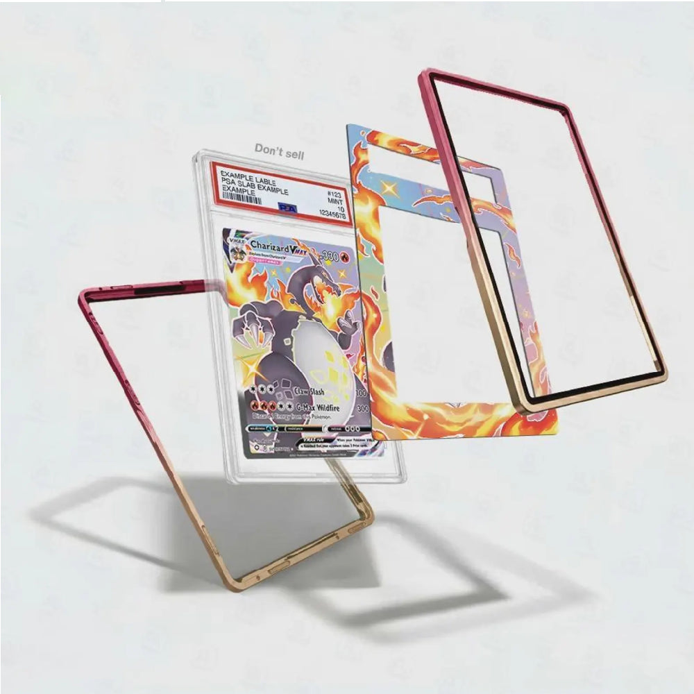 Charizard VMAX SV107/SV122 Extended Art Graded Display Case inner view