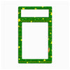 A decorative rectangular frame or border with a green glittery background, yellow star pattern, and two horizontal white cutout slots near the top, shown on a plain white background.