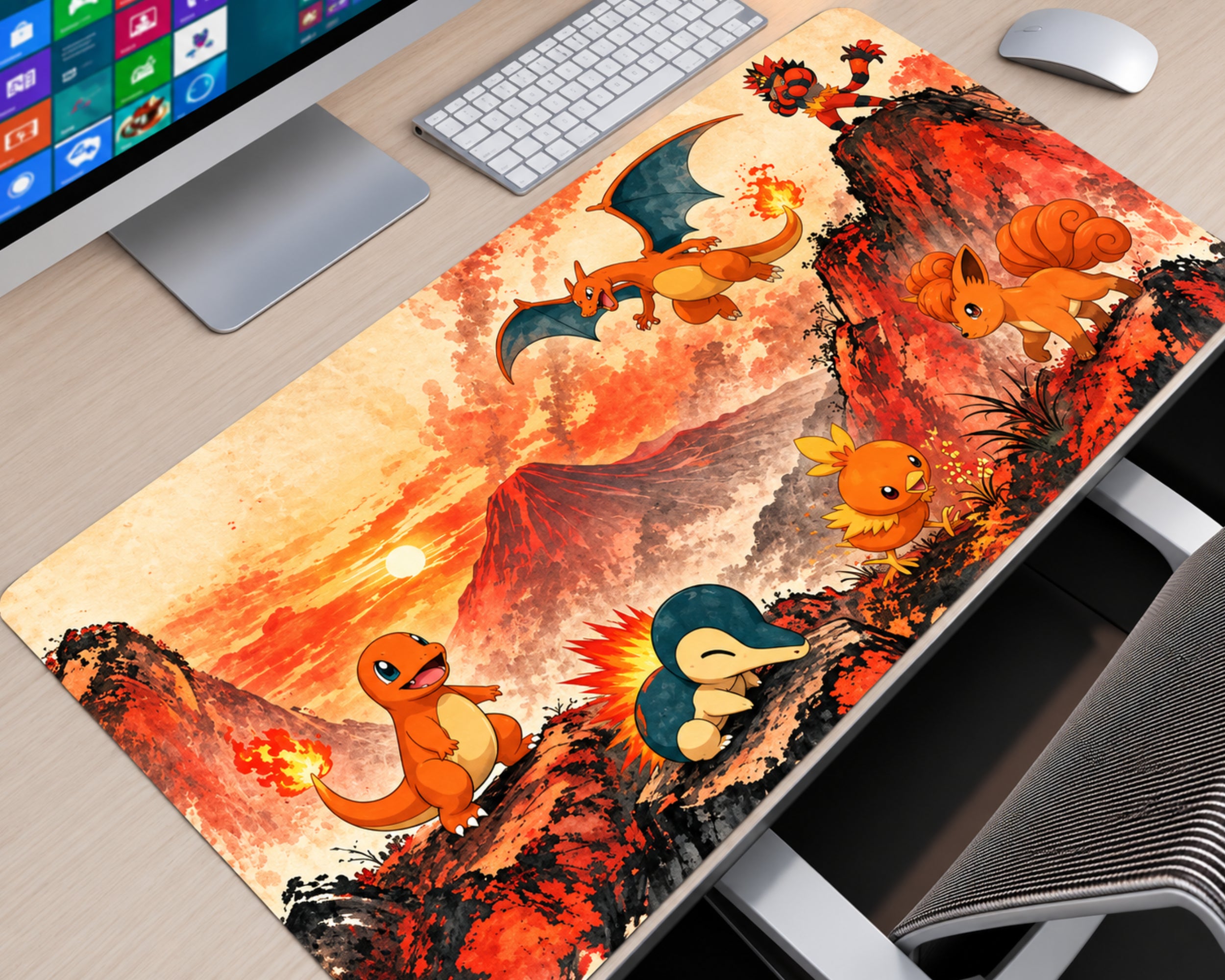Pack Fire PokeTCG Charmander Fire Type Pokémon Gaming Mouse Pad – PokéTCG