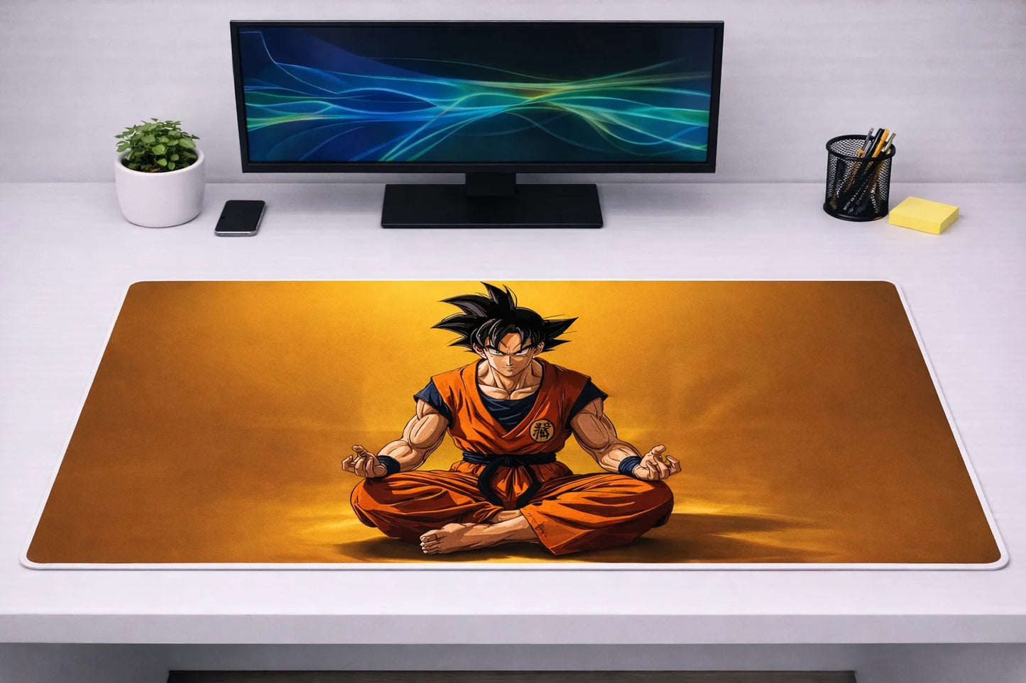 Dragon Ball Z Goku Meditation XXL Gaming Mousepad – 24" x 12" Classic Anime Desk Mat- Poketcg.in