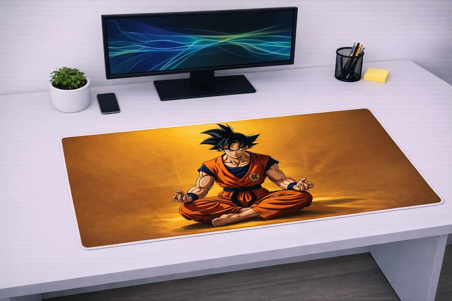 Dragon Ball Z Goku Meditation XXL Gaming Mousepad – 24" x 12" Classic Anime Desk Mat- Poketcg.in