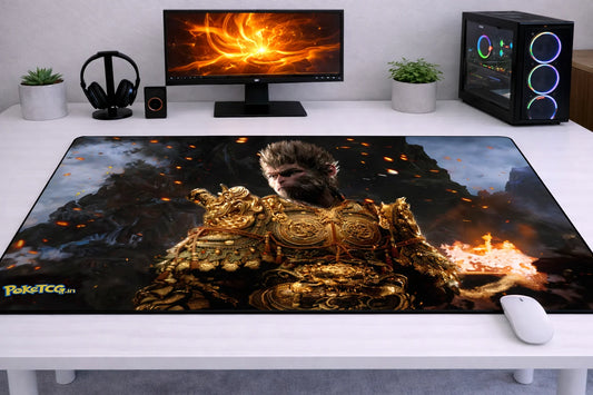 Black Myth: Wukong "The Destined One" XXL Gaming Mousepad – 24" x 12" Aesthetic Desk Mat- Poketcg.in