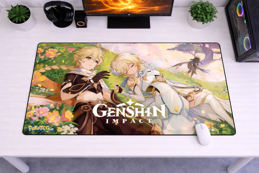 Genshin Impact "Traveler’s Rest" XXL Gaming Mousepad – 24" x 12" Aesthetic Desk Mat- Poketcg.in