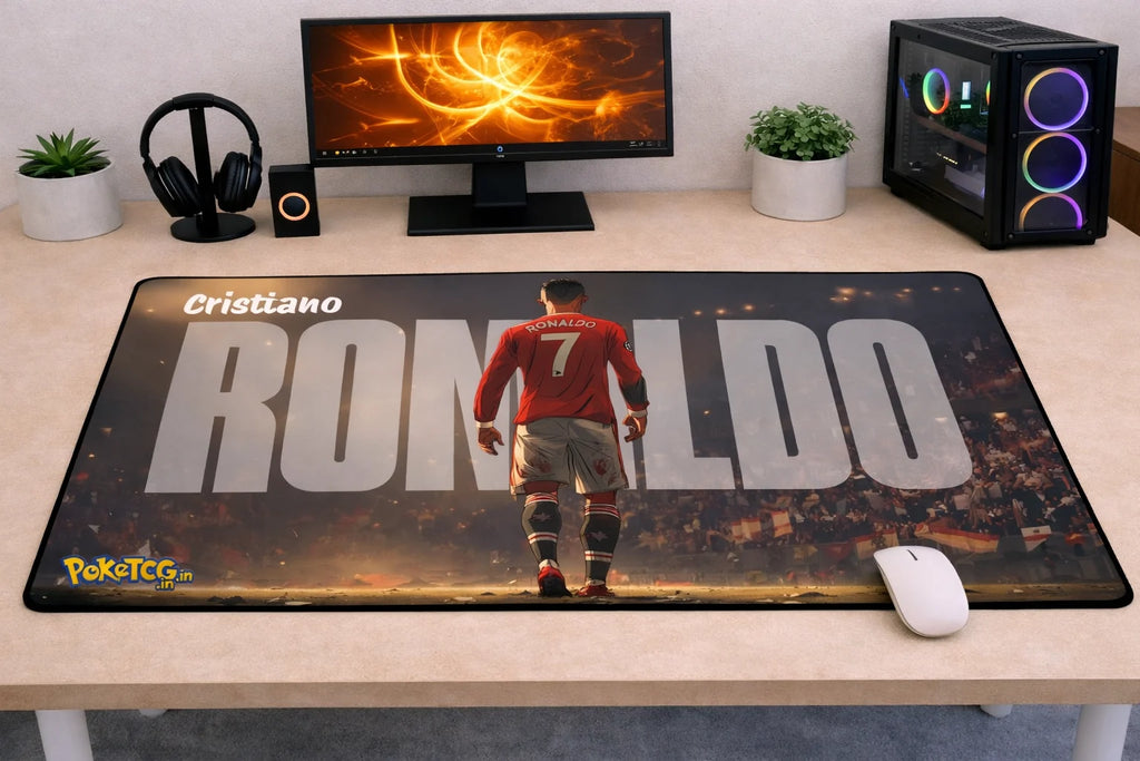 Cristiano Ronaldo "Manchester Legacy" XXL Gaming Mousepad – 24" x 12" Aesthetic Desk Mat- Poketcg.in