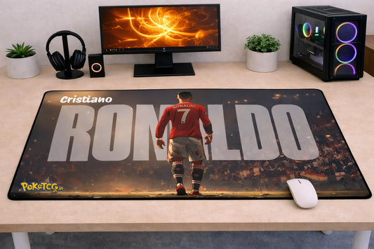 Cristiano Ronaldo "Manchester Legacy" XXL Gaming Mousepad – 24" x 12" Aesthetic Desk Mat- Poketcg.in