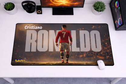 Cristiano Ronaldo "Manchester Legacy" XXL Gaming Mousepad – 24" x 12" Aesthetic Desk Mat- Poketcg.in