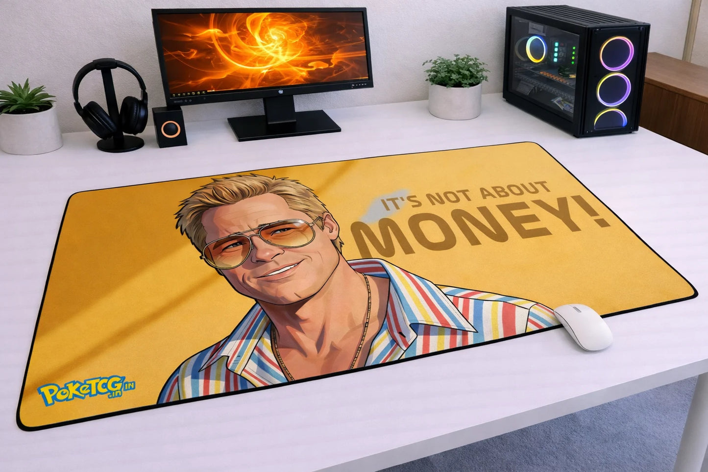 Once Upon a Time in Hollywood "Cliff Booth" XXL Gaming Mousepad – 24" x 12" Aesthetic Desk Mat- Poketcg.in