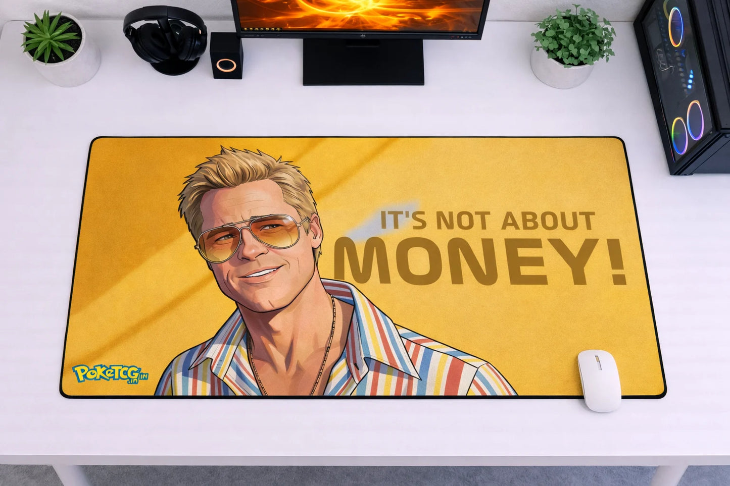 Once Upon a Time in Hollywood "Cliff Booth" XXL Gaming Mousepad – 24" x 12" Aesthetic Desk Mat- Poketcg.in