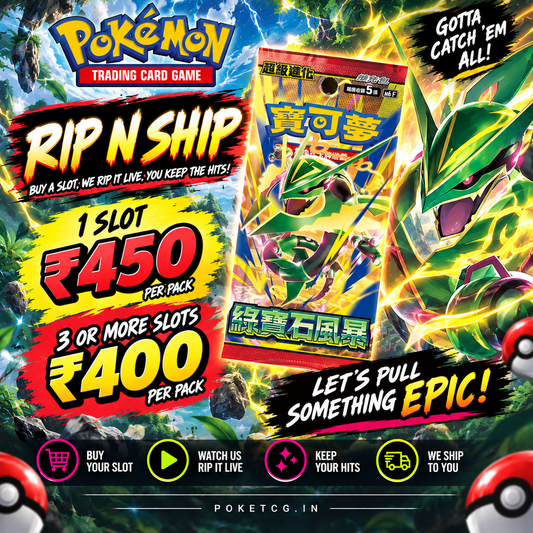 Pokémon TCG: MEGA Expansion Pack – Storm Emeralda | Japanese Booster Pack – Rip & Ship