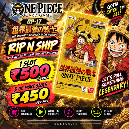 ONE PIECE Card Game: The World's Strongest Warriors [OP-17] | Japanese Booster Pack – Rip & Ship