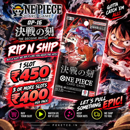ONE PIECE Card Game: The Time of Battle [OP-16] | Japanese Booster Pack – Rip & Ship