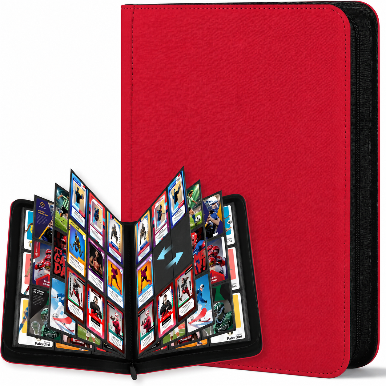 Premium 9-Pocket Zipper Card Binder | 40-Side Side-Loading Trading Card Album | 360 Card Capacity