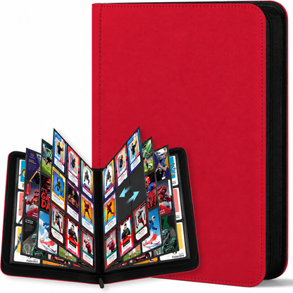 Premium 9-Pocket Zipper Card Binder | 40-Side Side-Loading Trading Card Album | 360 Card Capacity