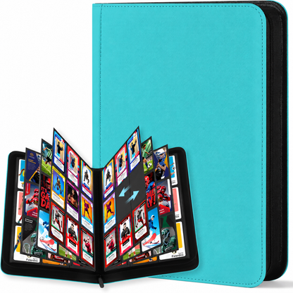 Premium 9-Pocket Zipper Card Binder | 40-Side Side-Loading Trading Card Album | 360 Card Capacity