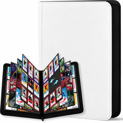 Premium 9-Pocket Zipper Card Binder | 40-Side Side-Loading Trading Card Album | 360 Card Capacity