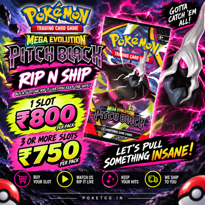 Pokémon TCG: Mega Evolution—Pitch Black English Booster Pack | Rip & Ship