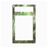 A rectangular decorative plate or frame with rounded corners, featuring an illustrated forest scene in green and brown tones around a large white center cutout and a smaller white top cutout, shown on a plain light gray background.