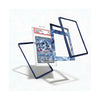 Blue acrylic card protector frames shown with a graded Pokémon TCG card inside a clear holder, on a clean white background.