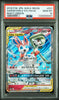 A graded Pokémon TCG trading card featuring Cilan and Nidra from the GX series, sealed in a PSA slab. The card is a Tag Team attack card with Japanese text, featuring Cilan with pink hair and Nidra with green hair.