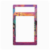 A rectangular light switch plate cover featuring a colorful pop-art illustration of a city street at sunset, with two cutouts for switches and outlets, shown on a plain white background.