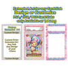 Promotional graphic for custom extended art on TCG slabs, showing PSA/CGS/BGS card slabs with sample artwork and text advertising customization available at PokeTee Shop.
