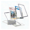 Three clear protective glass or acrylic screen frames are shown floating around a graded trading card on a clean white background. The frames appear to be the product being sold, with the card used as a demonstration prop.