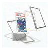 A clear protective case for a Pokémon trading card, shown disassembled into its transparent outer frame, inner sleeve, and backing card. A graded PSA-graded Topps Pokémon TCG card is displayed inside the case to demonstrate fit and protection.