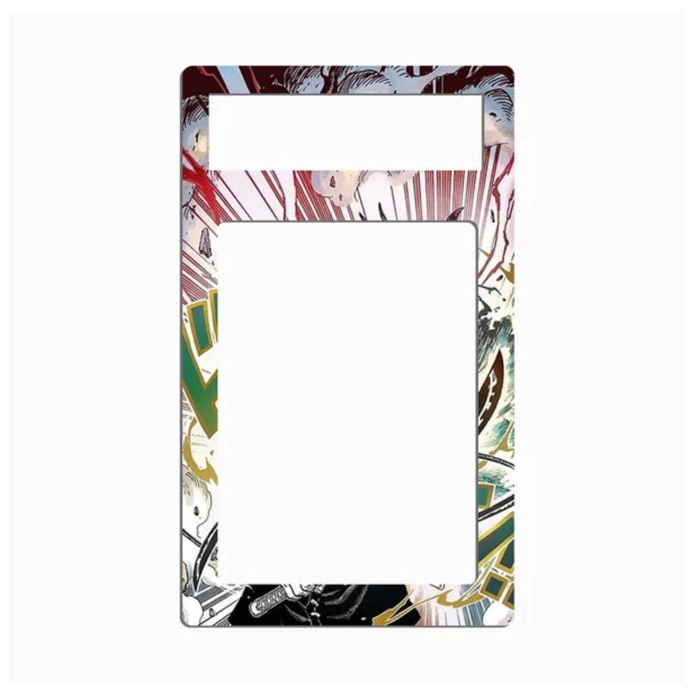 A rectangular light switch plate cover featuring a colorful anime-style illustration border with a blank white center cutout, shown against a plain white background.