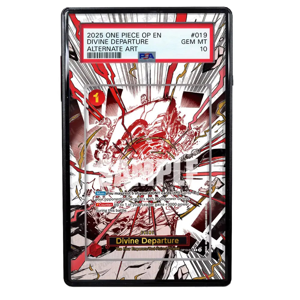 Card with anime-style artwork and text on a white background