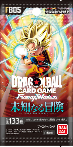 Dragon Ball card game booster pack with character illustration and branding