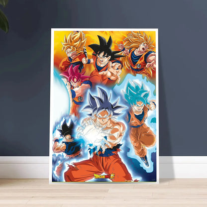 Dragon Ball Super Goku Transformations Poster Ultra Instinct Art - PokeTCG