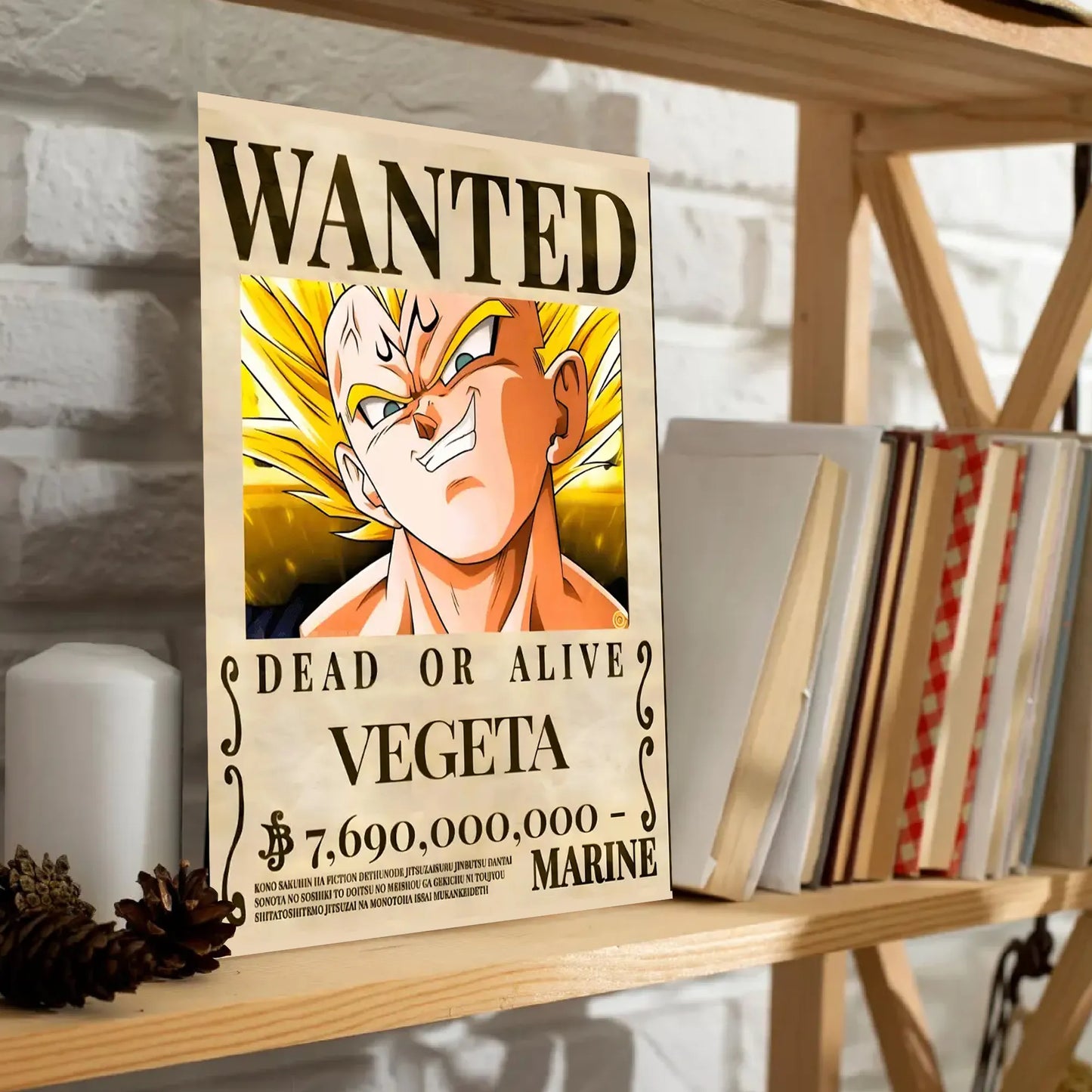 Dragon Ball Vegeta Wanted Poster Dead or Alive Anime Art - PokeTCG