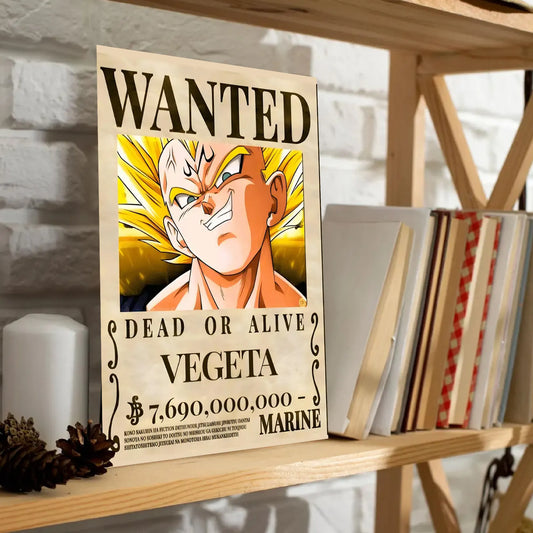 Dragon Ball Vegeta Wanted Poster Dead or Alive Anime Art - PokeTCG