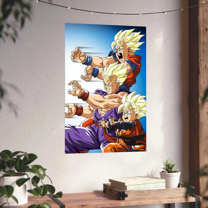 Dragon Ball Z Father Son Kamehameha Poster - PokeTCG