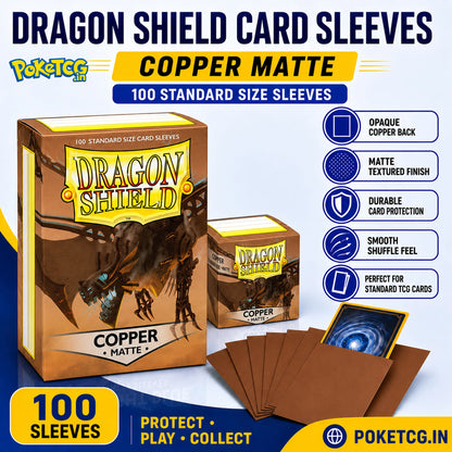 Dragon Shield Copper Matte Sleeves Standard Size "Single sleeve" - PokeTCG